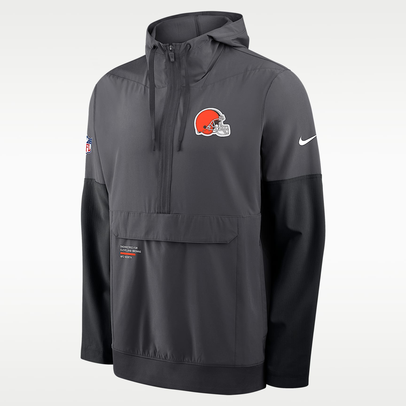 Cleveland Browns Well Rounded Anorak Men's Nike NFL 1/2-Zip Hooded